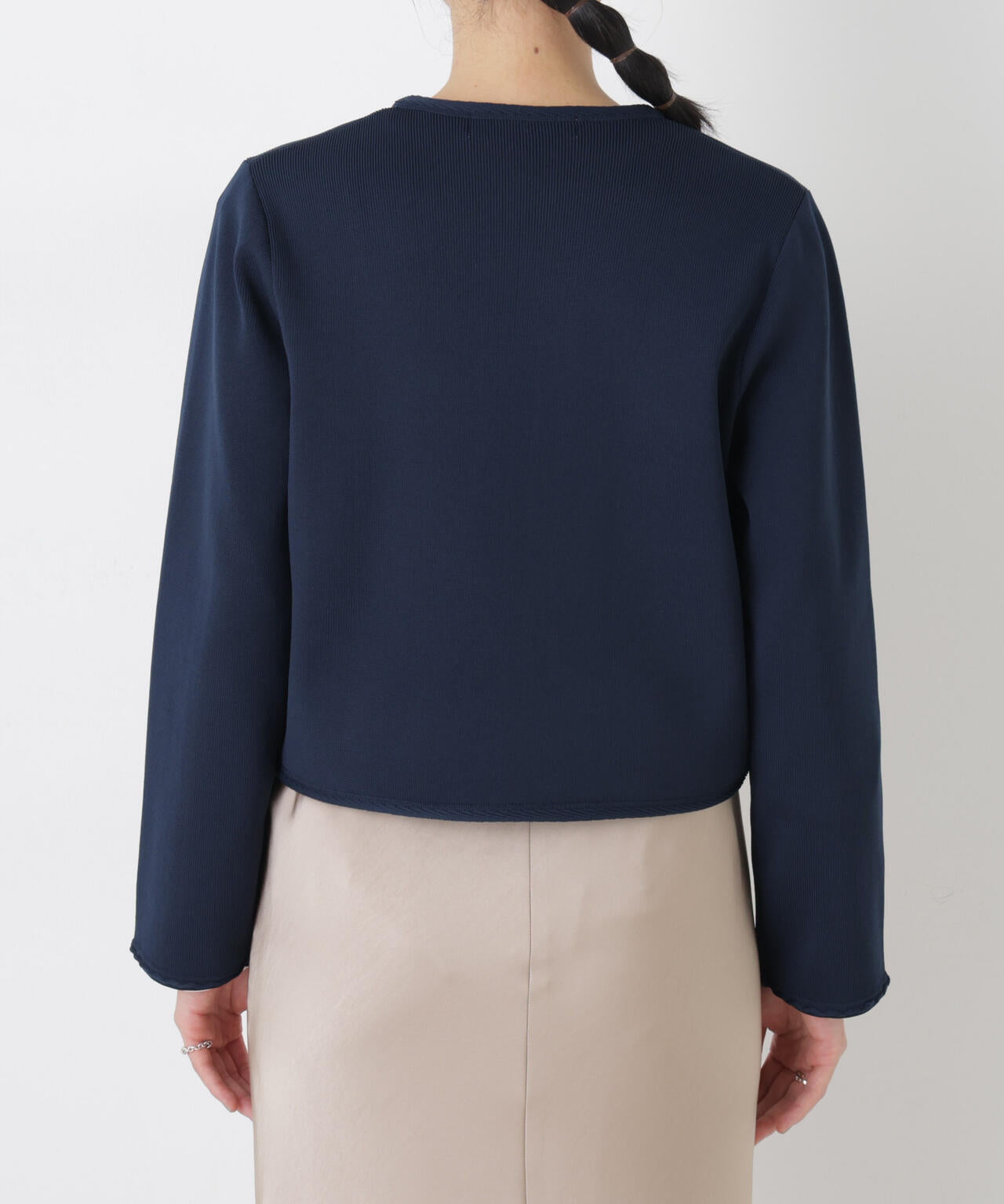 ゴールドボタンニットジャケット