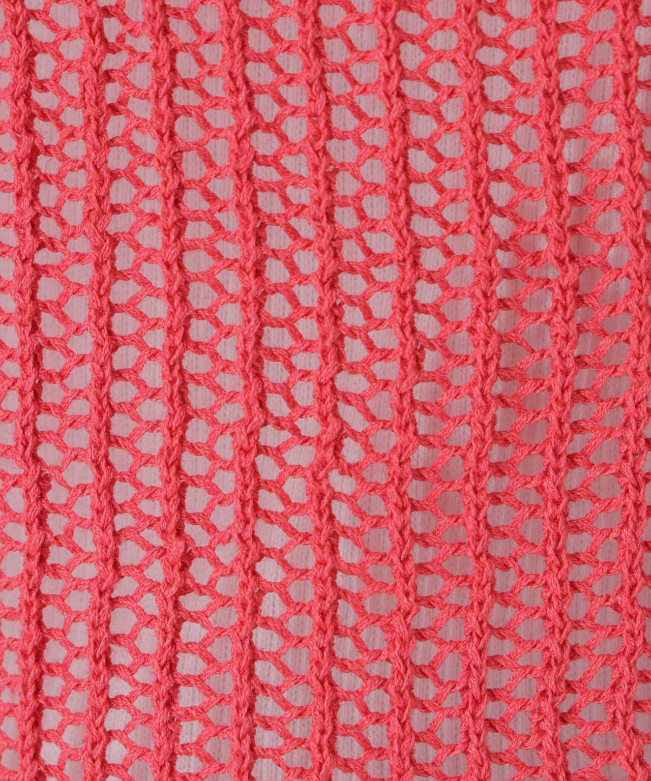 リネン混テープヤーンメッシュワイドニット