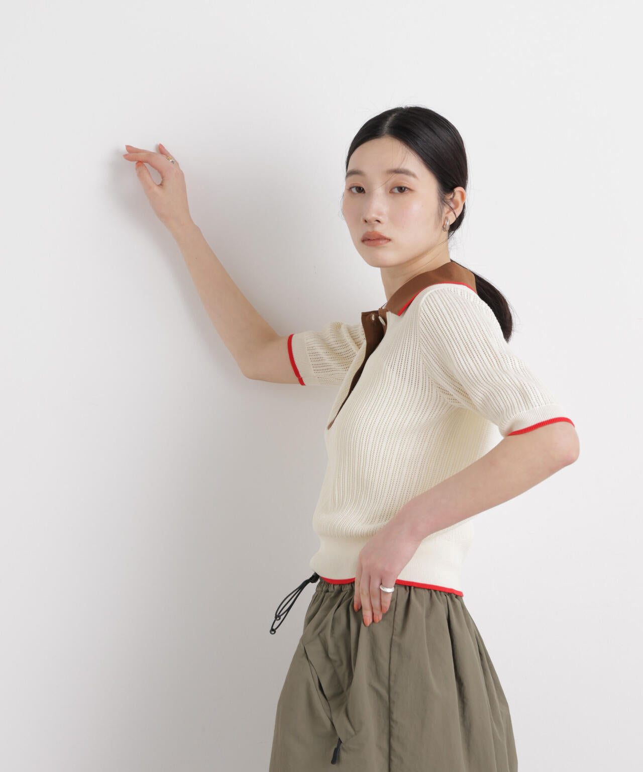 フレームラインアイレットポロニット