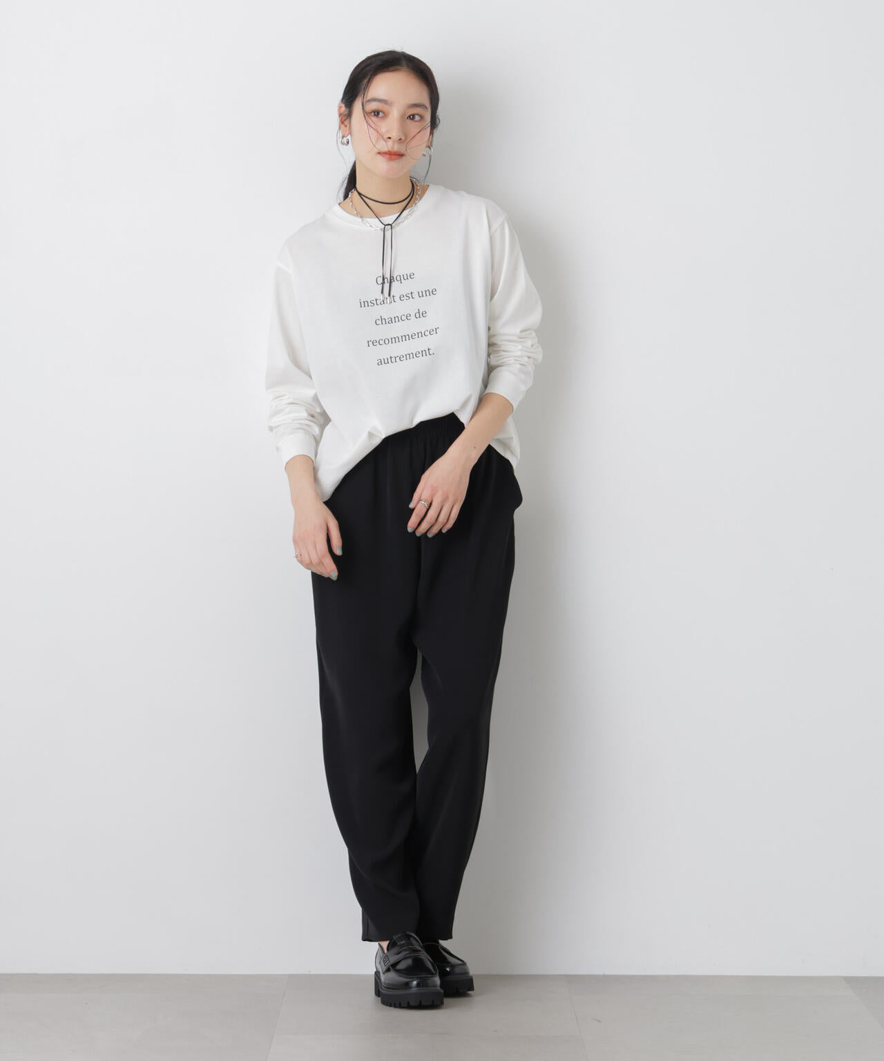 ロゴプリントロングスリーブTシャツ