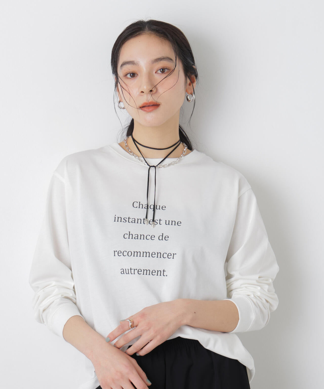 ロゴプリントロングスリーブTシャツ