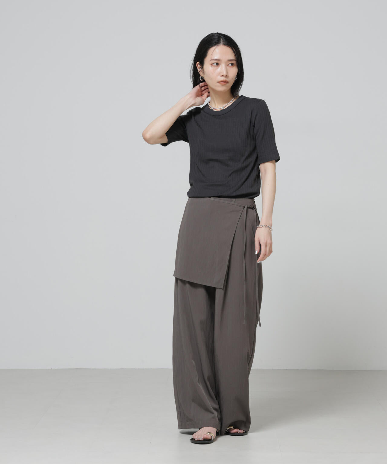 Anti Soaked(R) 汗染み防止クルーネックリブTシャツ