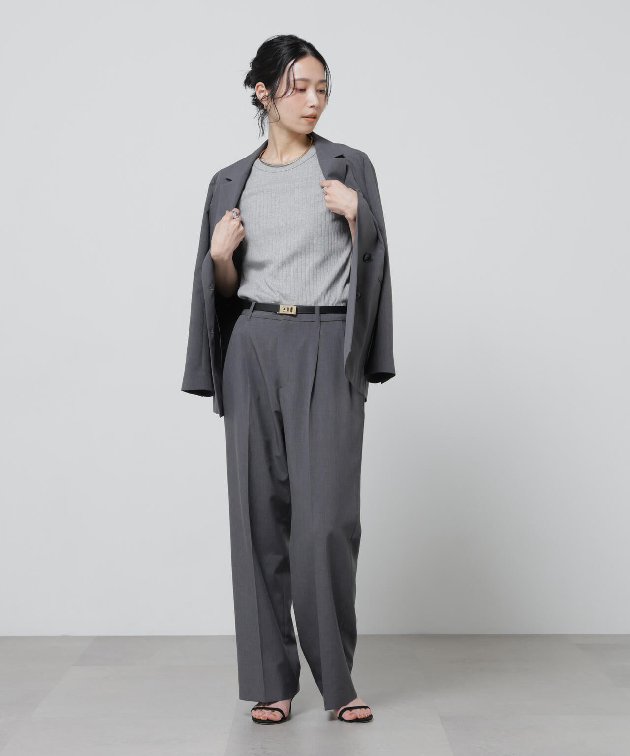 Anti Soaked(R) 汗染み防止クルーネックリブTシャツ