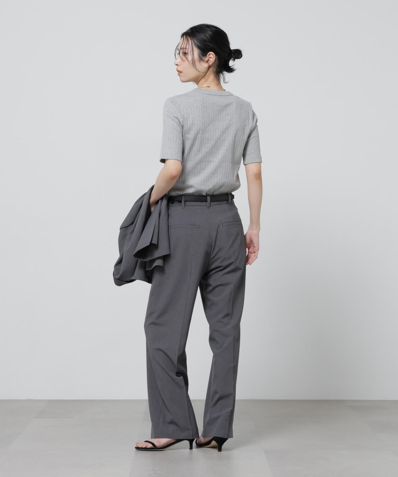 Anti Soaked(R) 汗染み防止クルーネックリブTシャツ