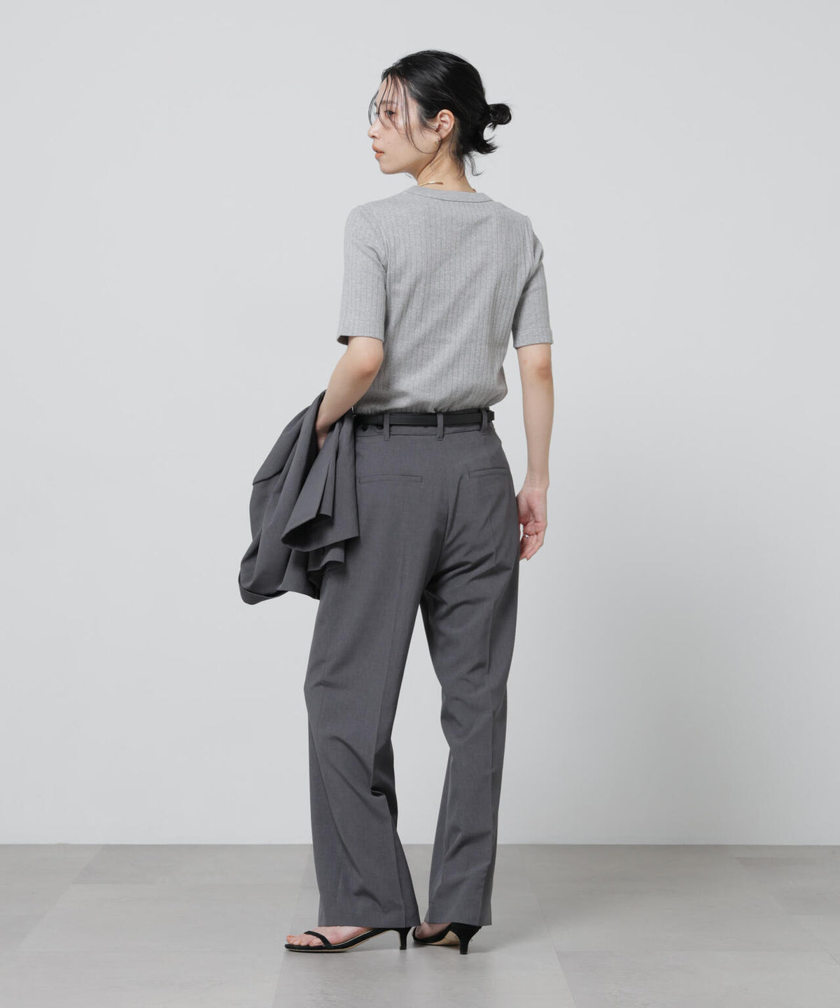 Anti Soaked(R) 汗染み防止クルーネックリブTシャツ