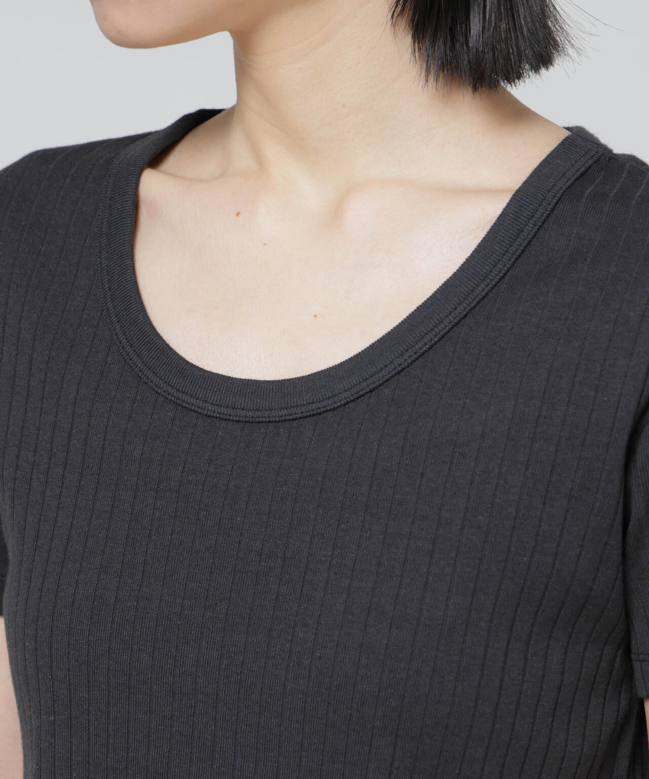 Anti Soaked(R) 汗染み防止コンパクトリブTシャツ