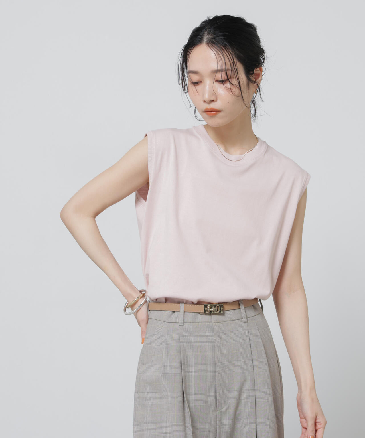 Anti Soaked(R) 汗染み防止カラフルノースリTシャツ