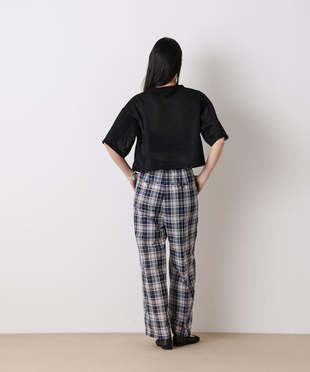 「STEVELOUR」シアーメッシュショートトップス(セットアップ可)