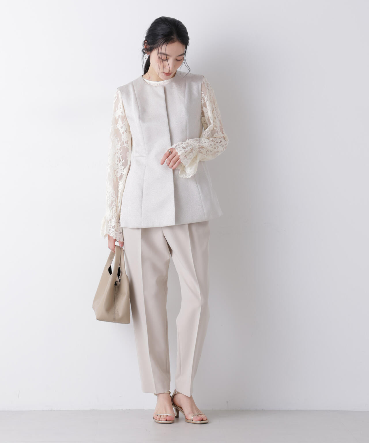 デイリーファンクション タックテーパードパンツ(セットアップ可)