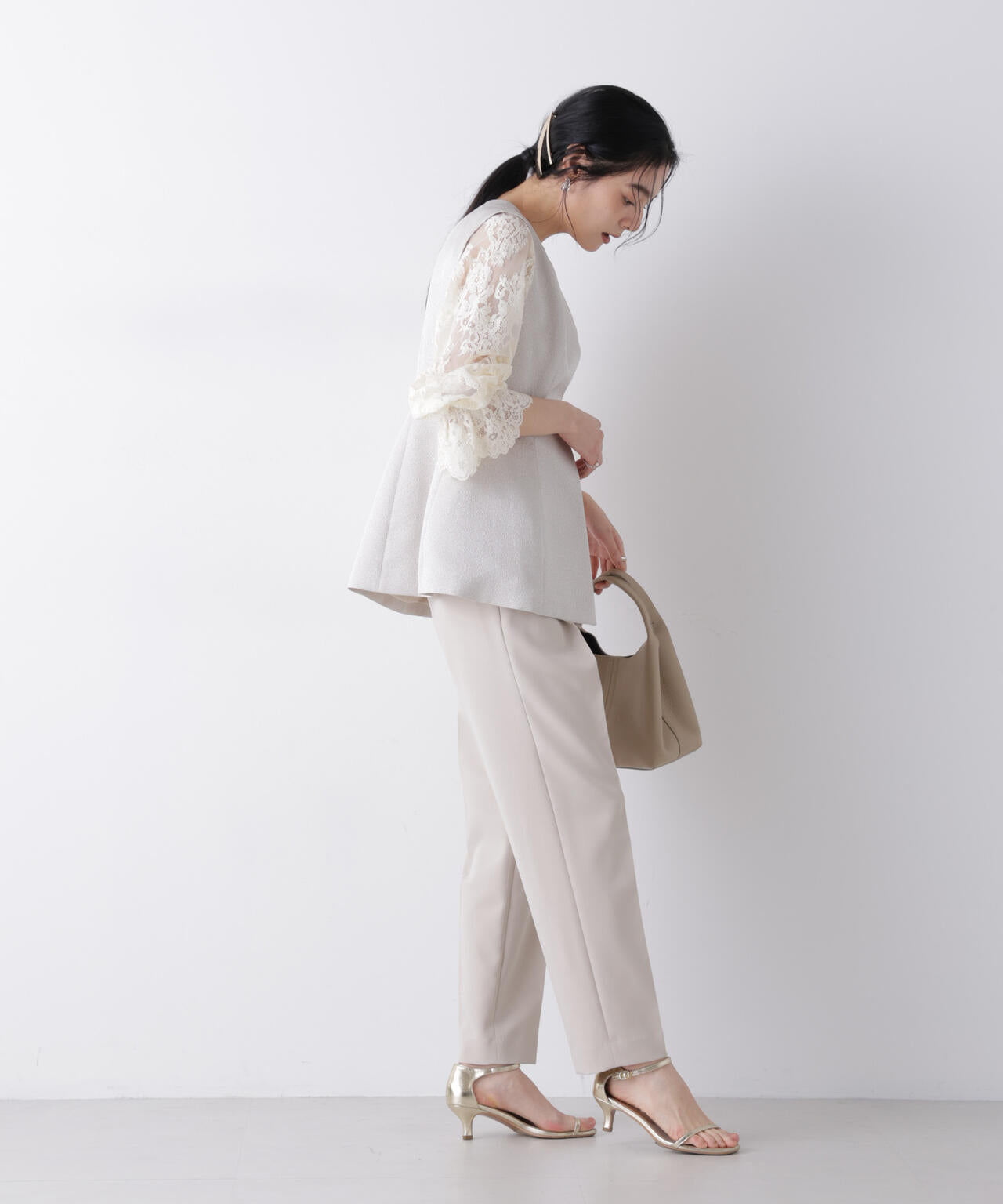 デイリーファンクション タックテーパードパンツ(セットアップ可)