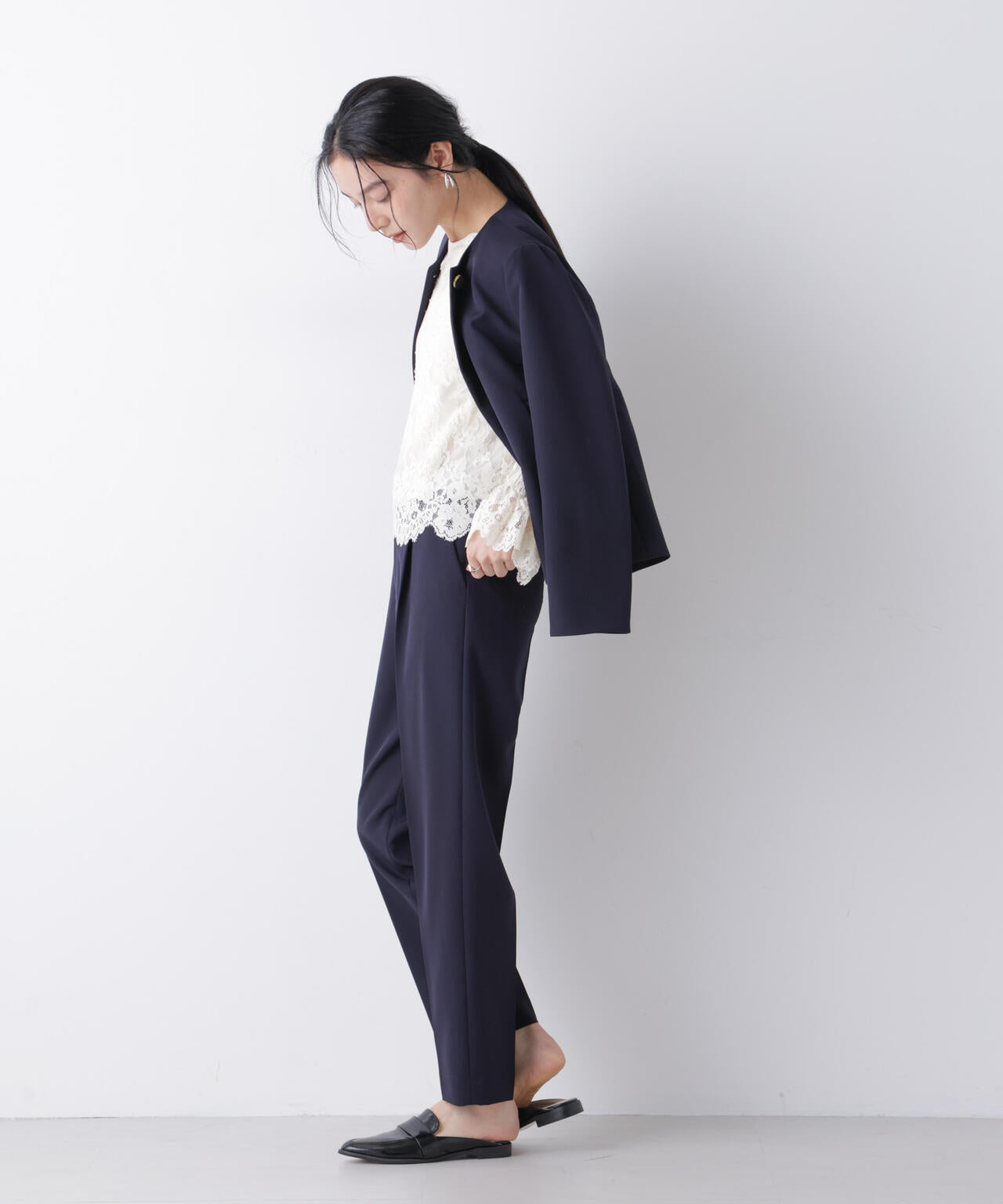 デイリーファンクション タックテーパードパンツ(セットアップ可)