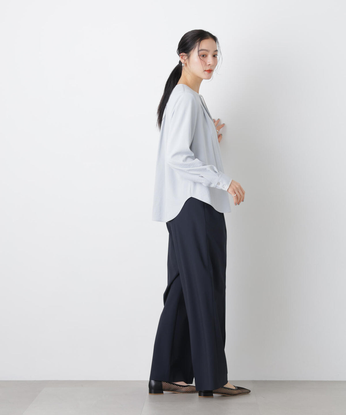 トロストレッチ2タックワイドパンツ(セットアップ可)