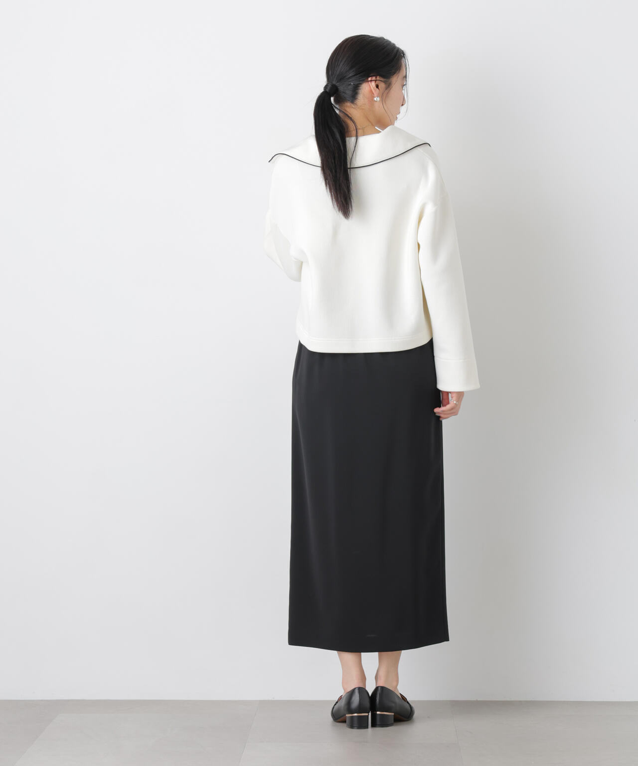 ハイツイストドライタックスリットロングスカート(セットアップ可)