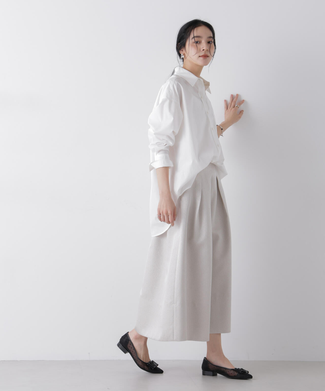 ジャガードボリュームタックスカート(セットアップ可)