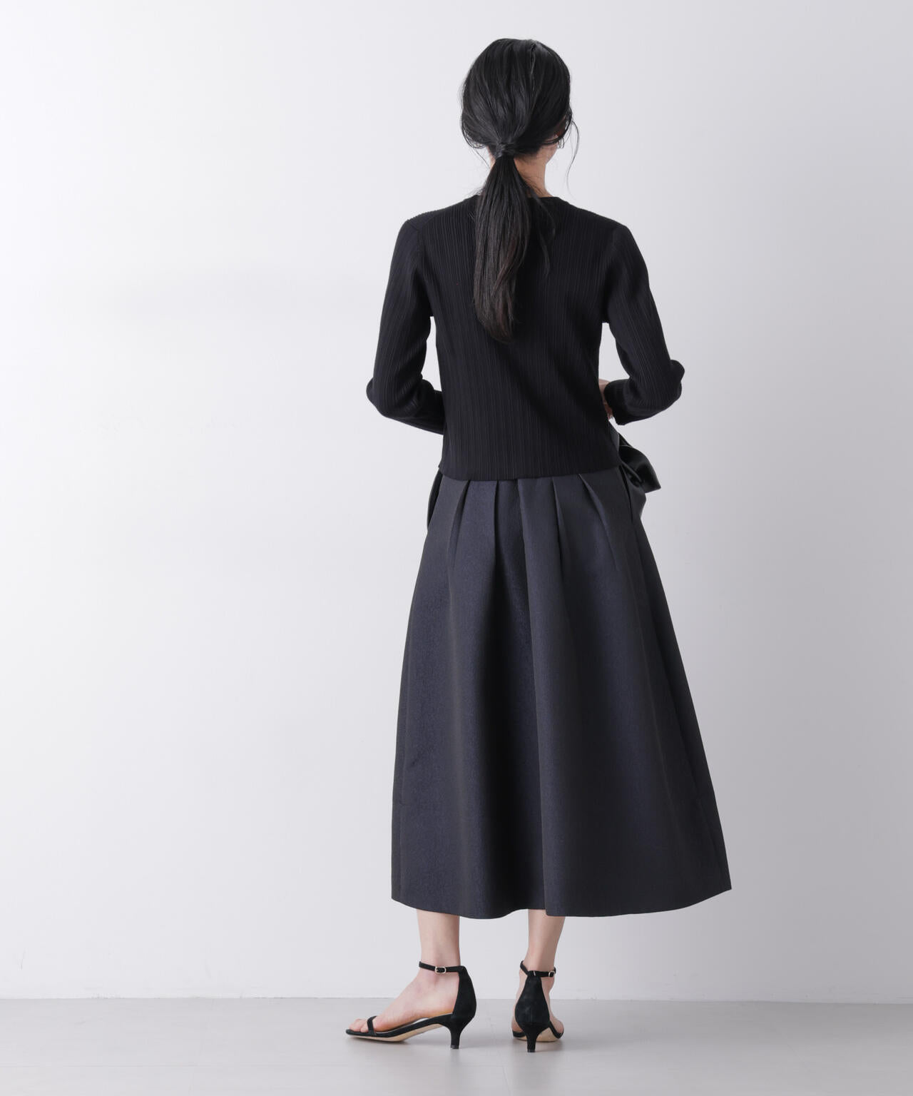 ジャガードボリュームタックスカート(セットアップ可)