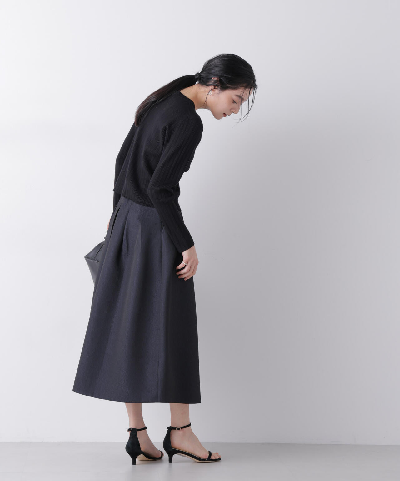 ジャガードボリュームタックスカート(セットアップ可)