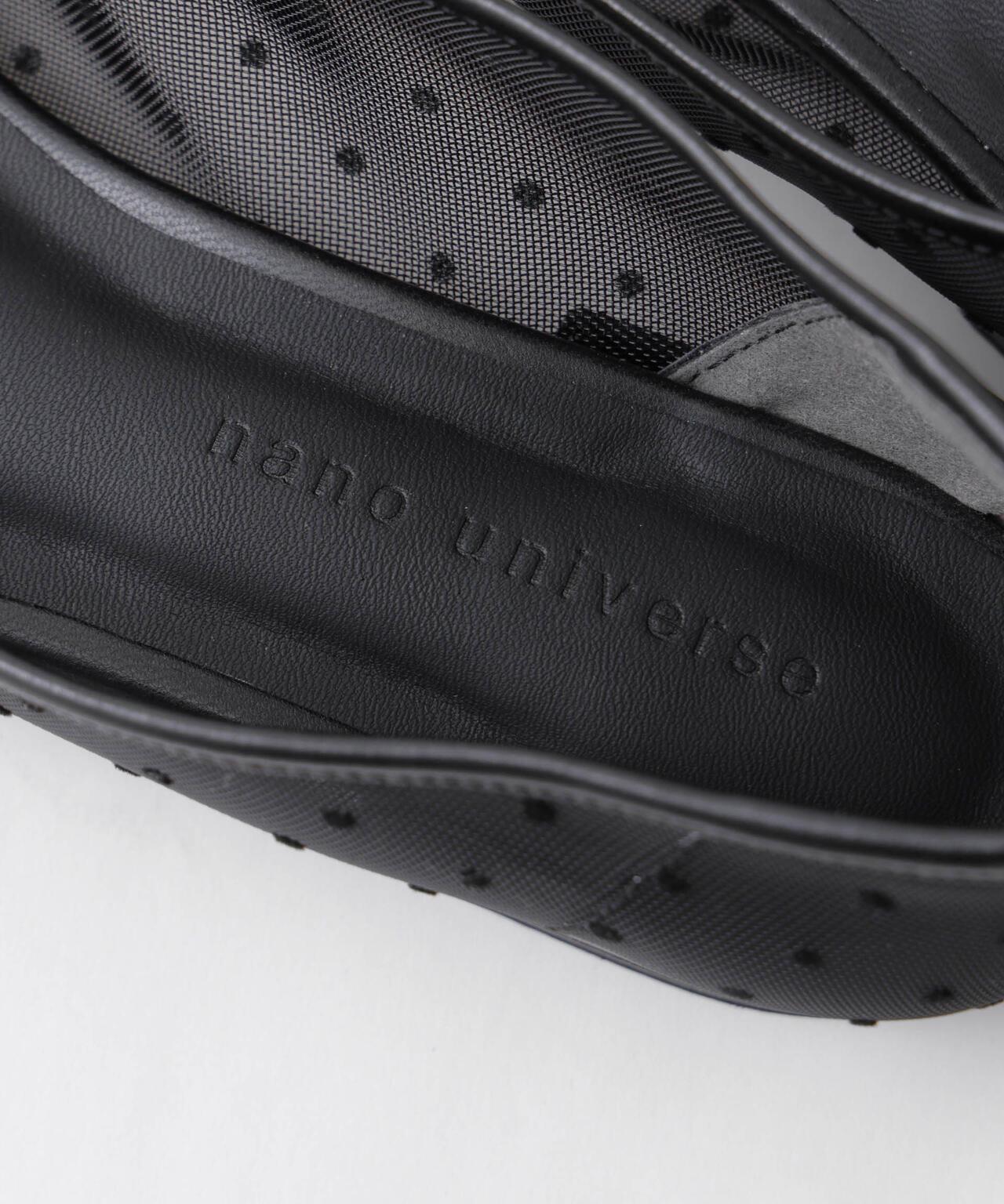 ドットフロッキーリボンパンプス