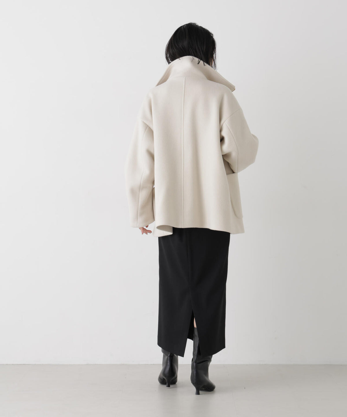 ウールパイルスタンドジップコート