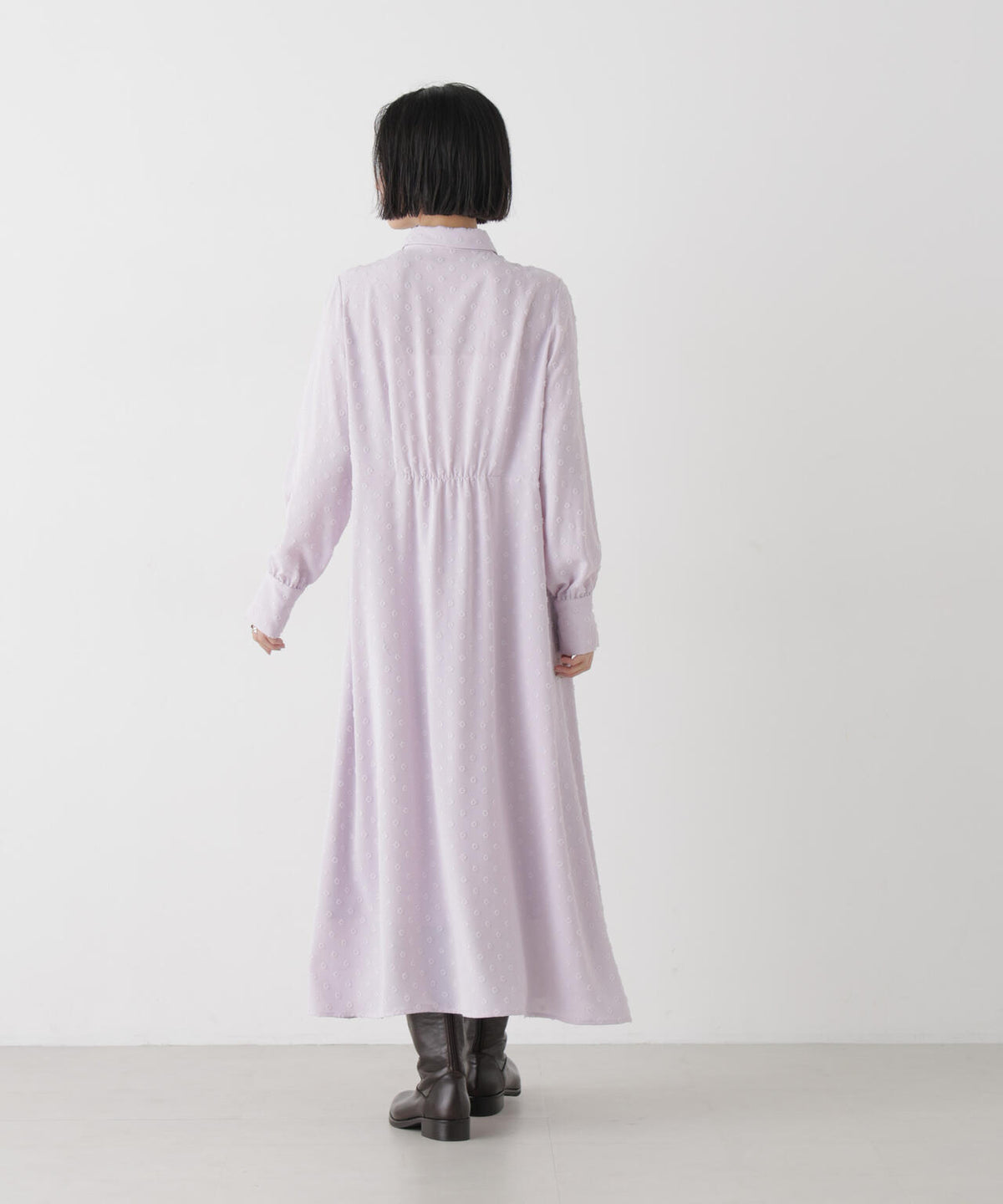 カットジャガードドットワンピース
