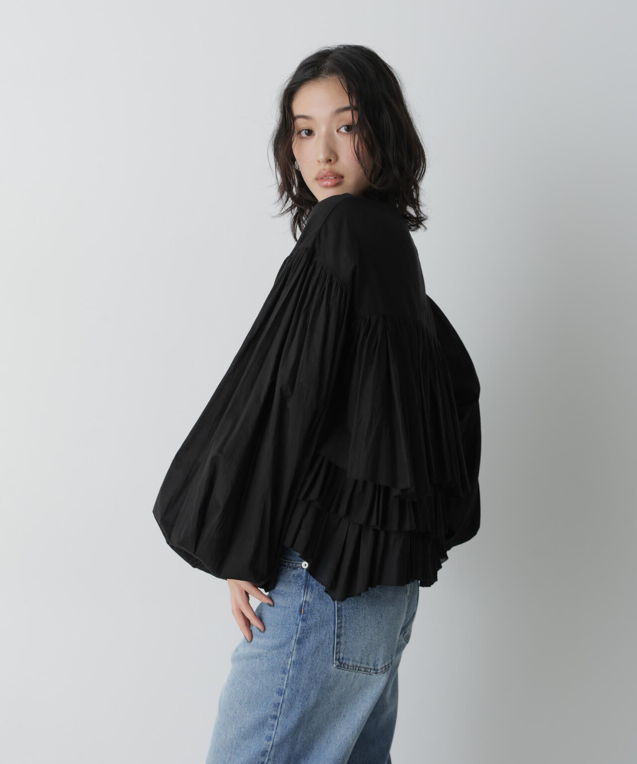 「STEVELOUR」インドコットンティアードブラウス