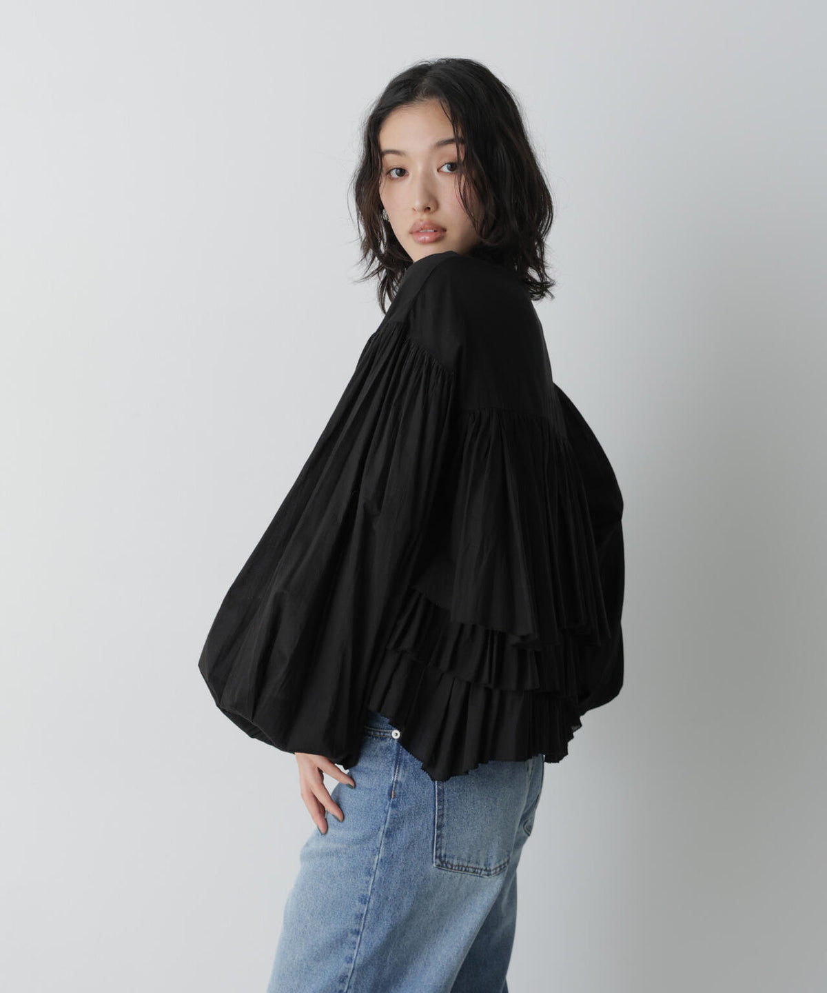 「STEVELOUR」インドコットンティアードブラウス