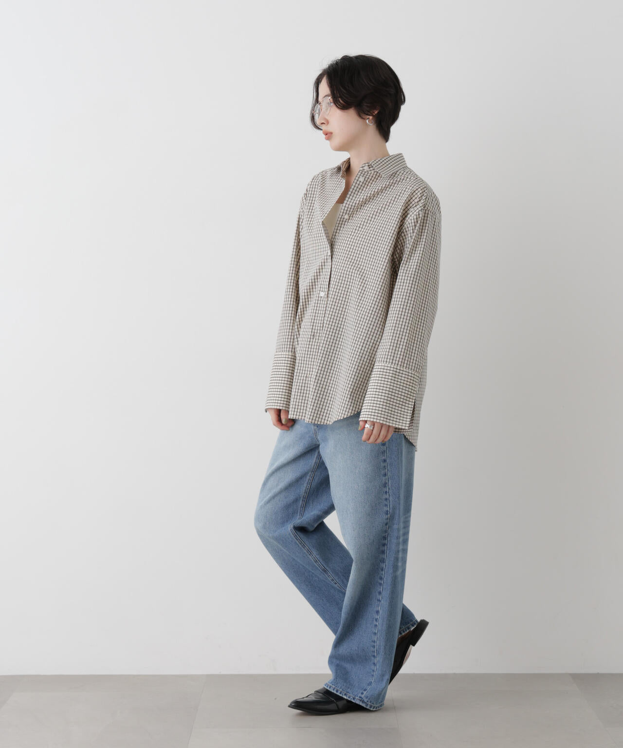 バックボタン2wayシャツ