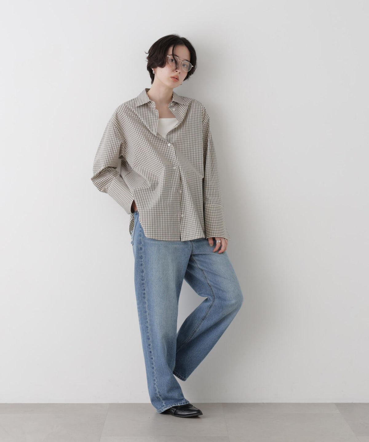 バックボタン2wayシャツ