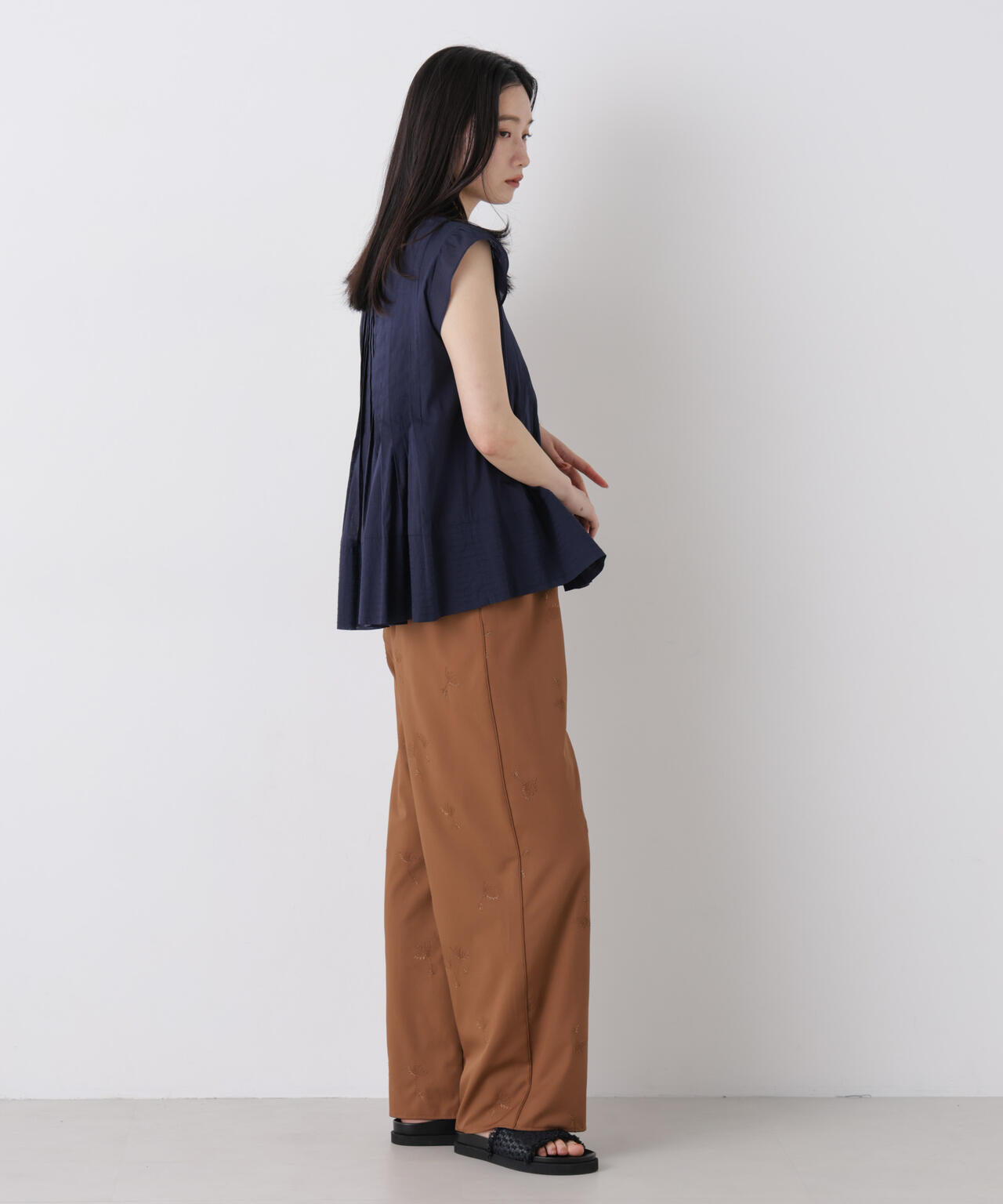 made in india タックステッチブラウス(セットアップ可)