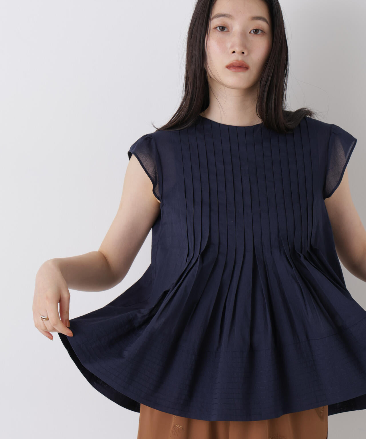made in india タックステッチブラウス(セットアップ可)