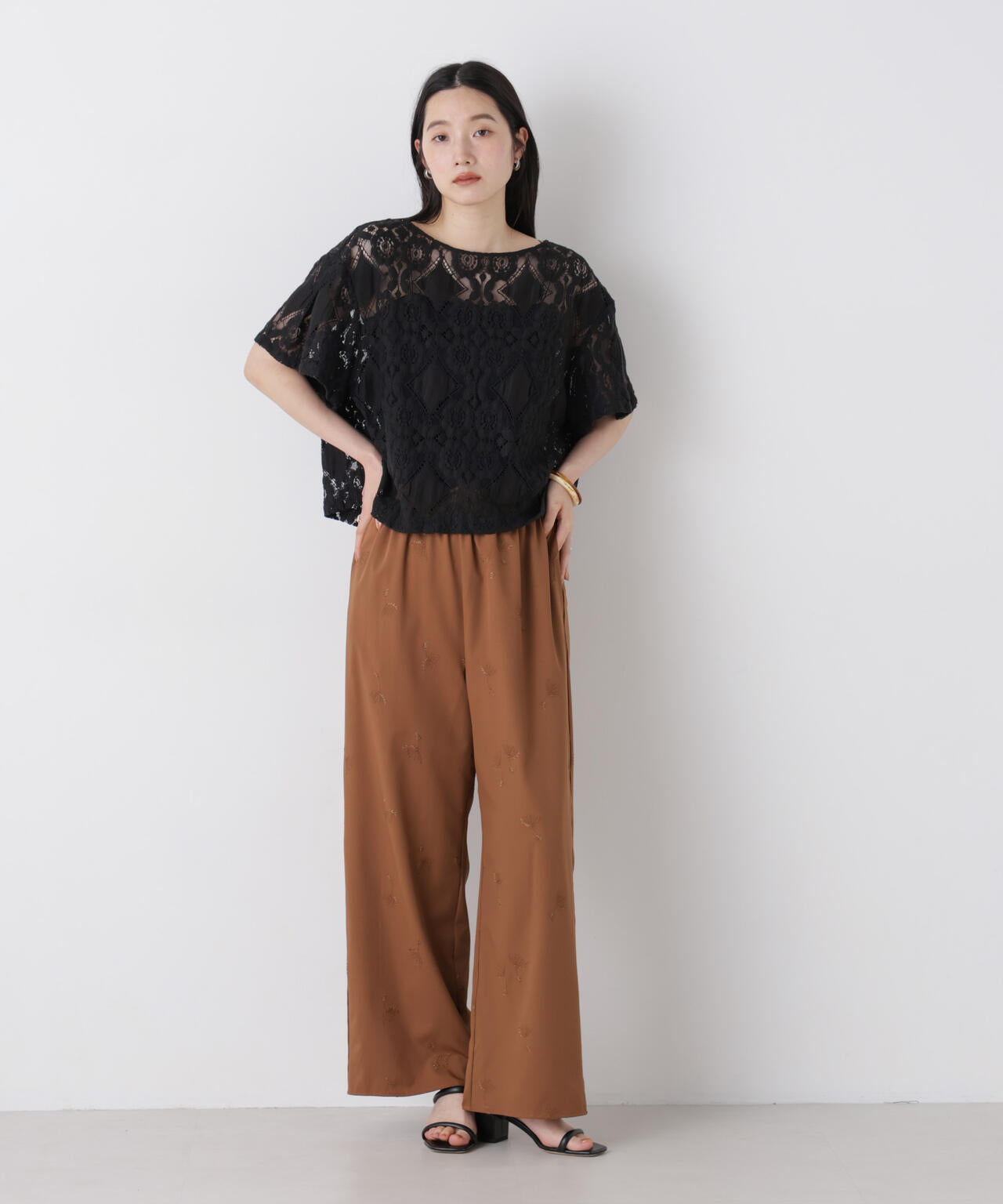 made in india レースワイドブラウス