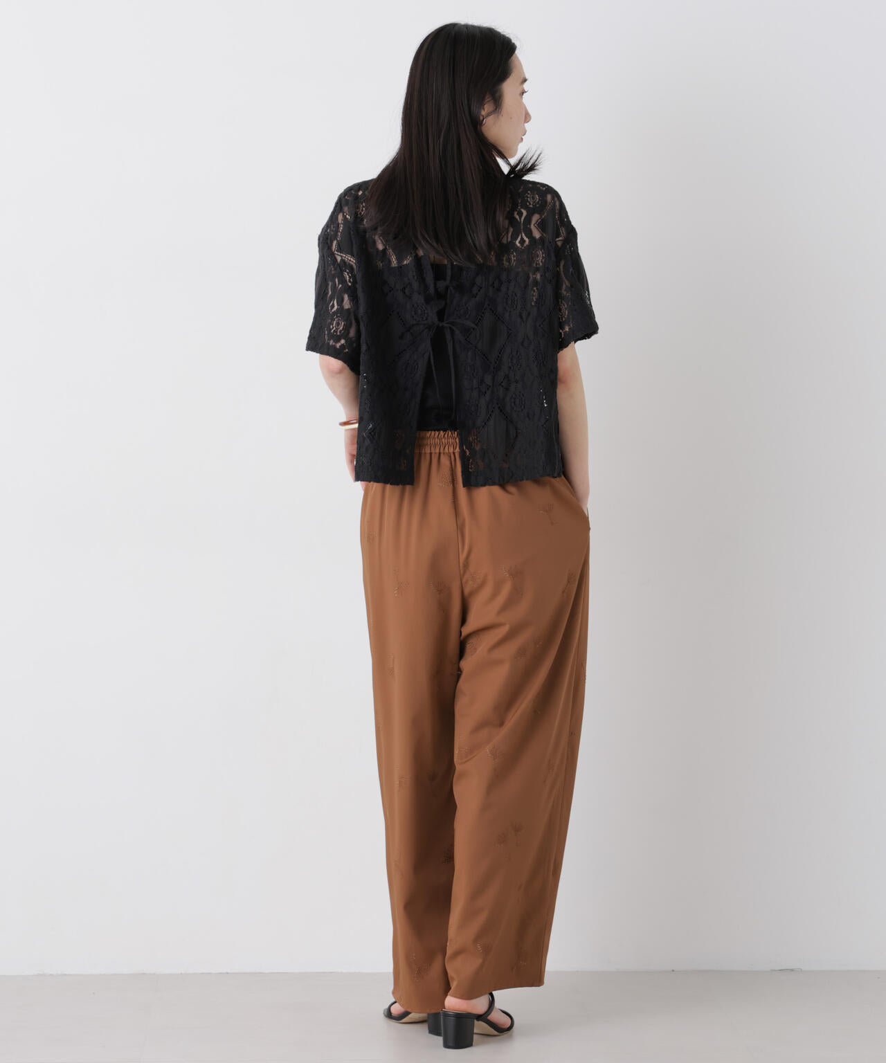 made in india レースワイドブラウス