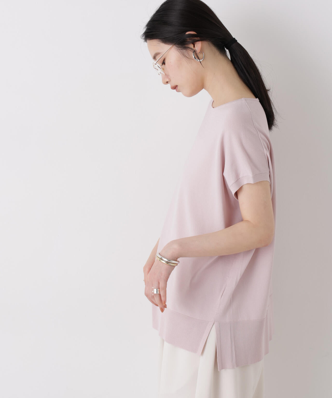 SUMMER VEIL KNIT ワイドプルオーバー