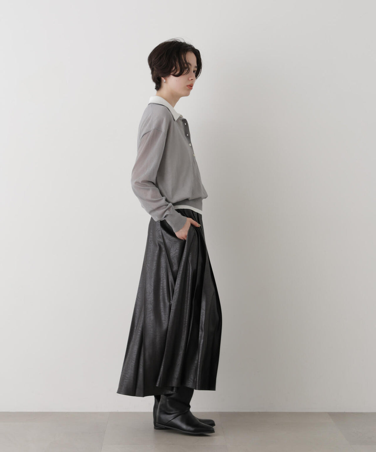 レイヤードライクシアーポロニット