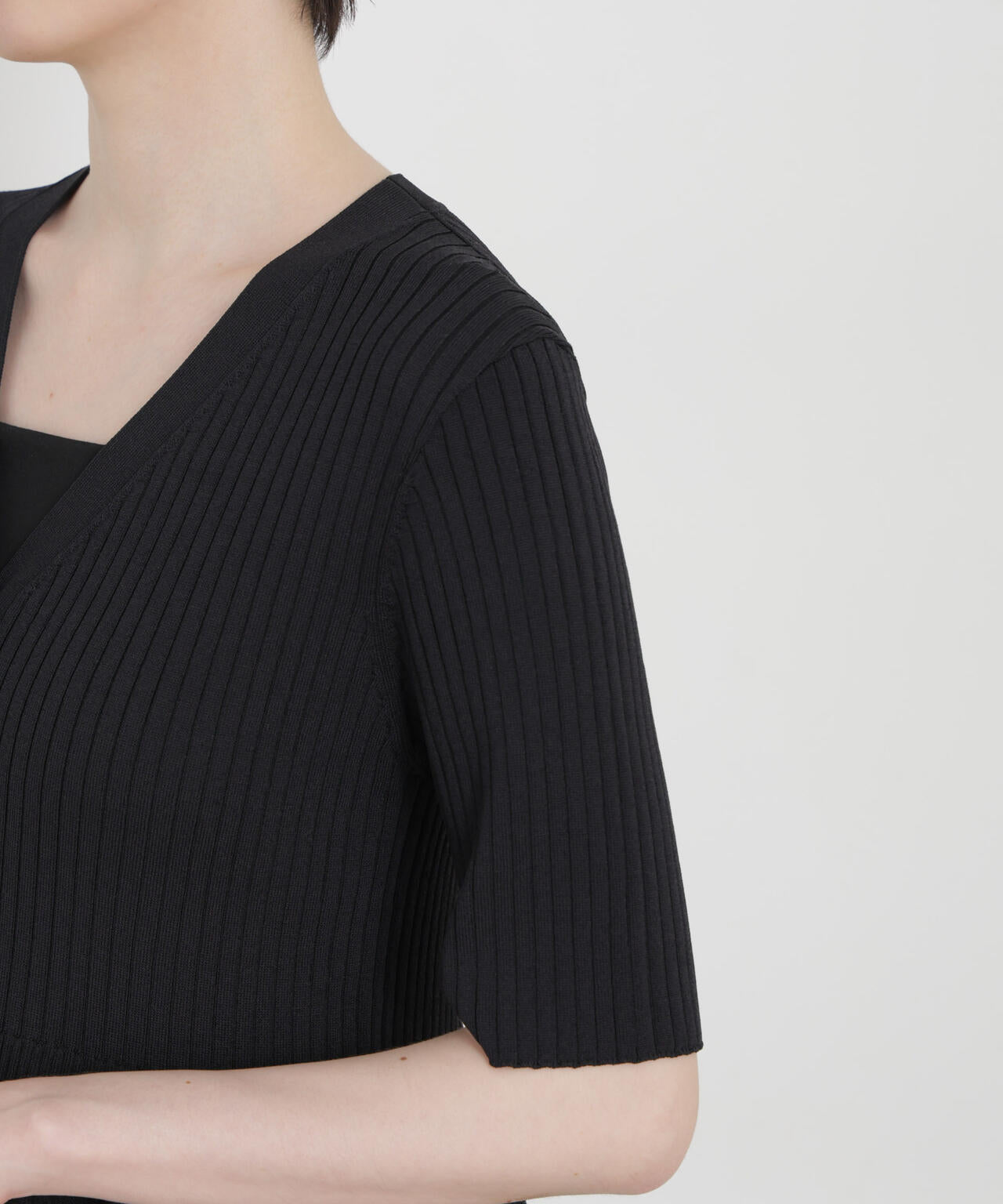 SUMMER VEIL KNIT ペプラムニットカーディガン
