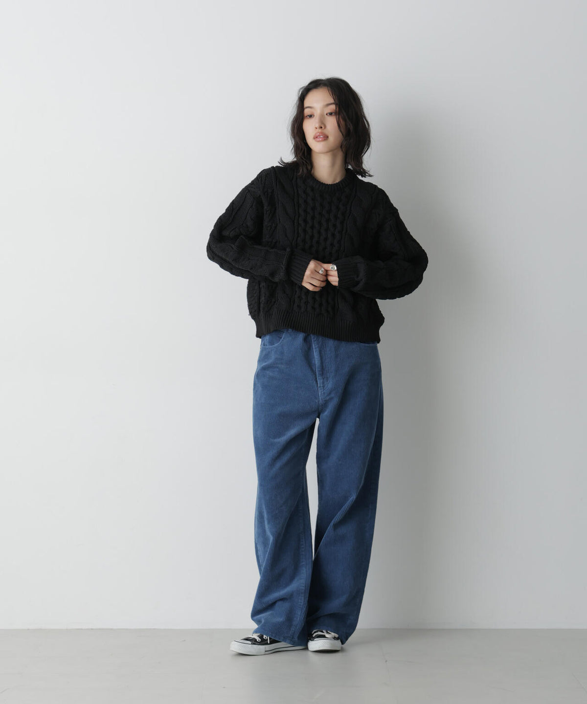 「STEVELOUR」太コールストレートパンツ