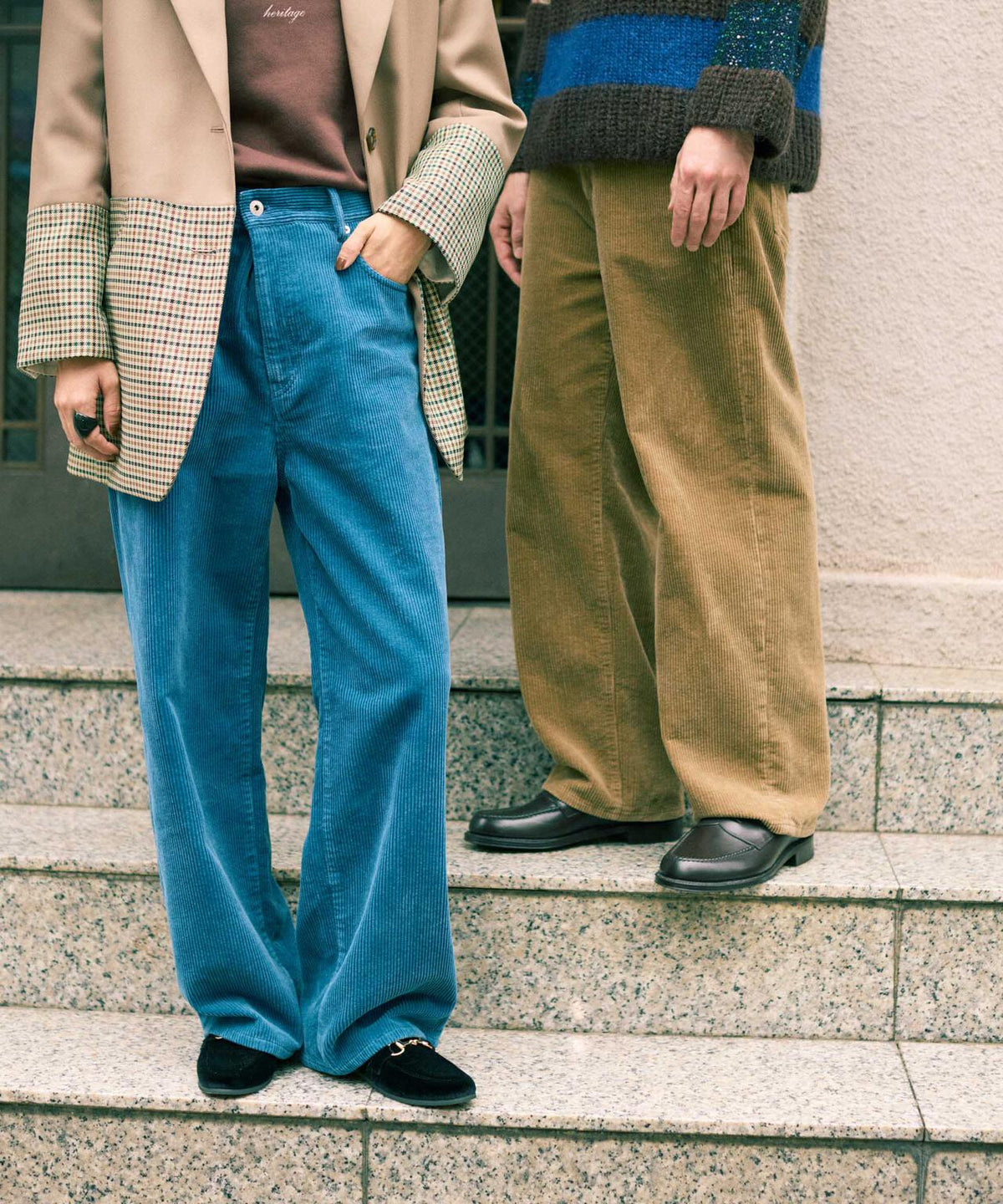 「STEVELOUR」太コールストレートパンツ