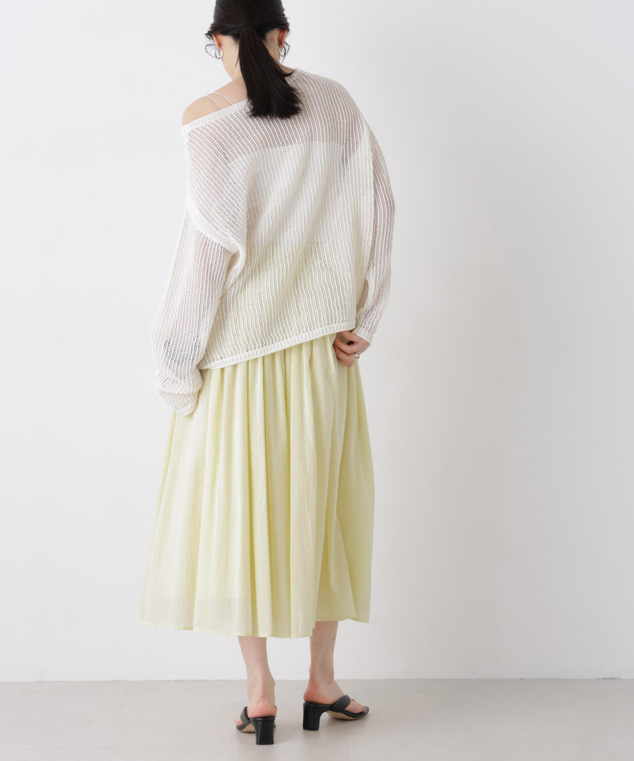 made in india タックフレアスカート(セットアップ可)
