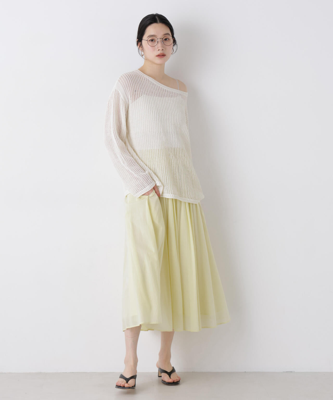 made in india タックフレアスカート(セットアップ可)
