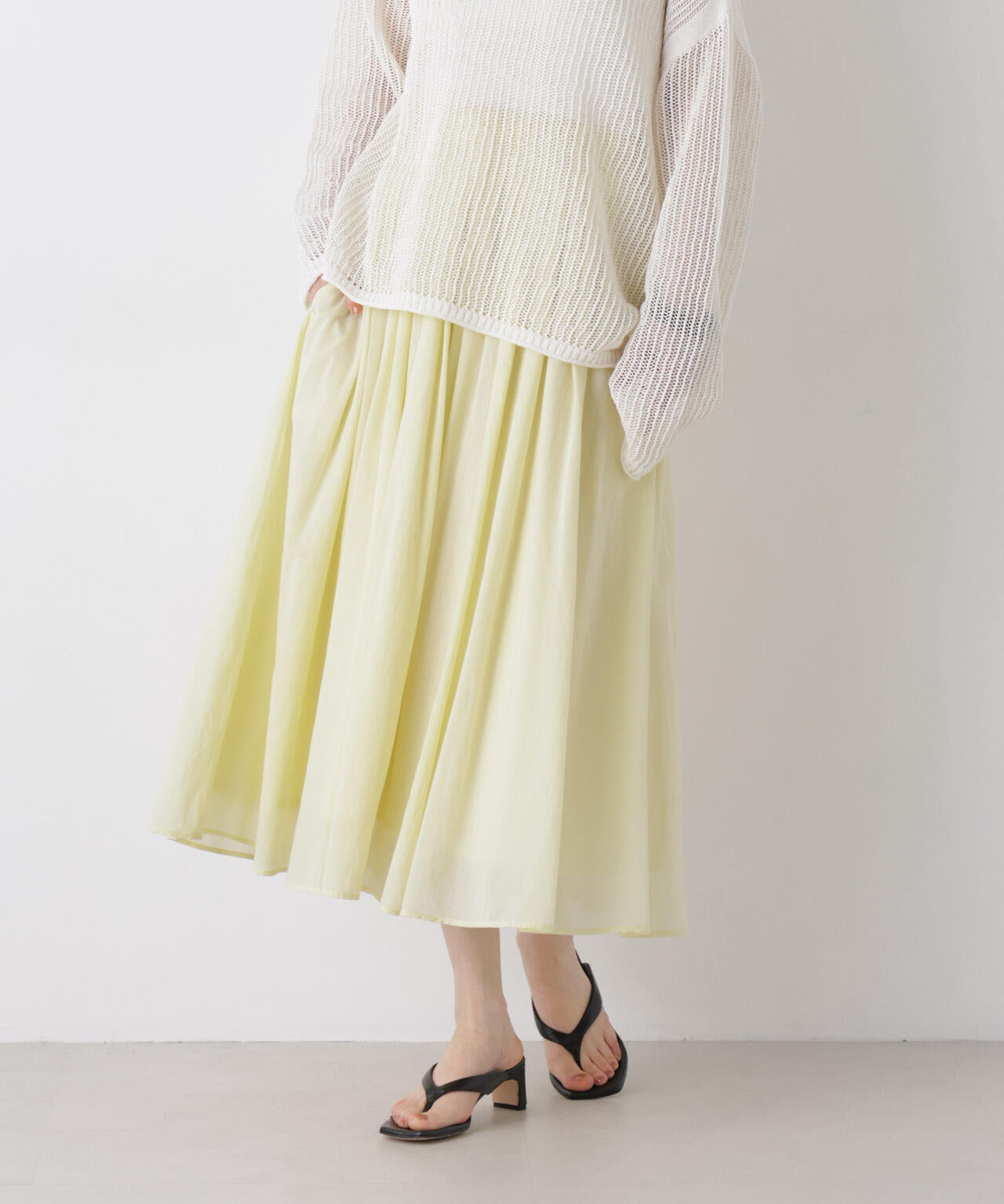 made in india タックフレアスカート(セットアップ可)