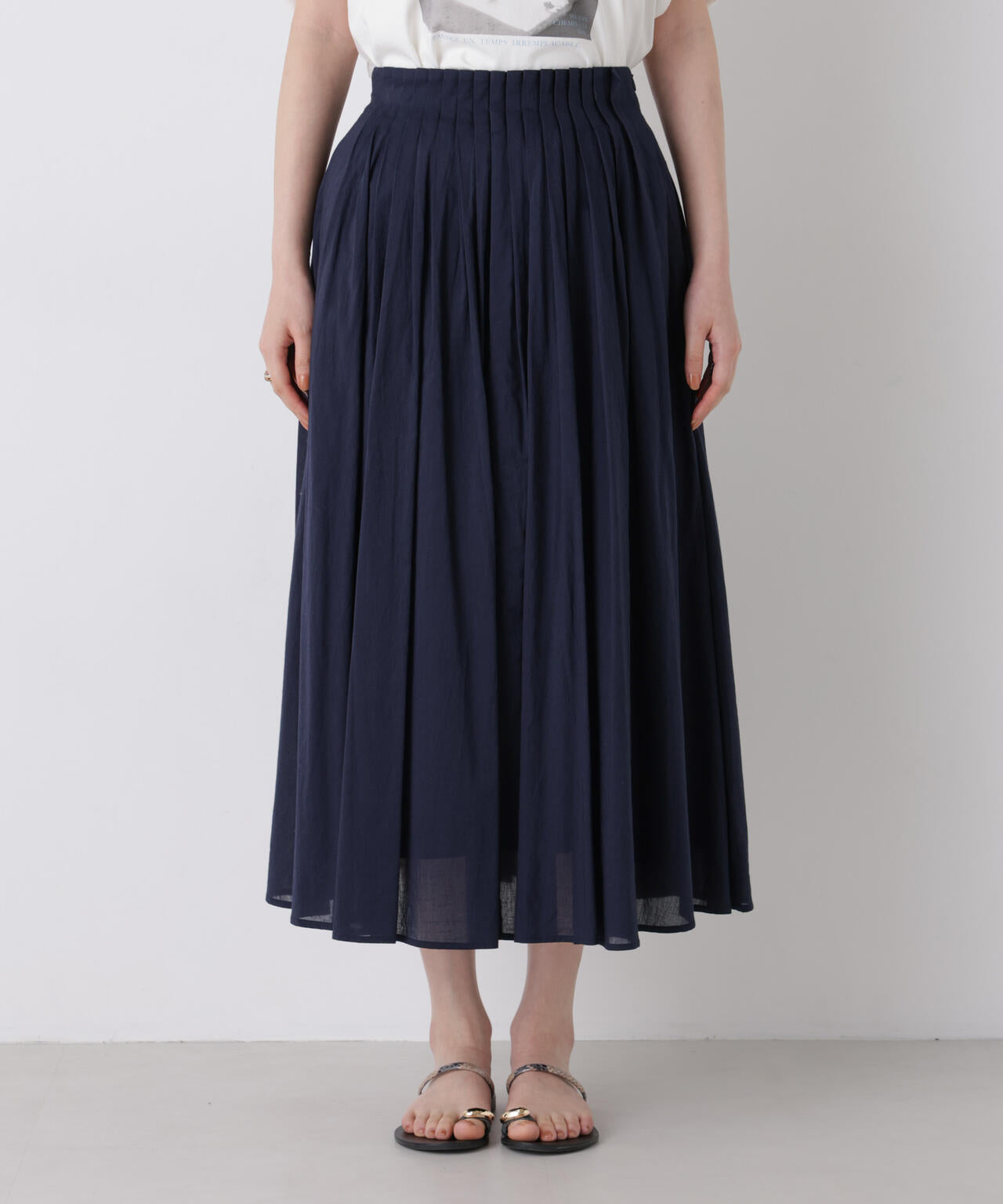 made in india タックフレアスカート(セットアップ可)