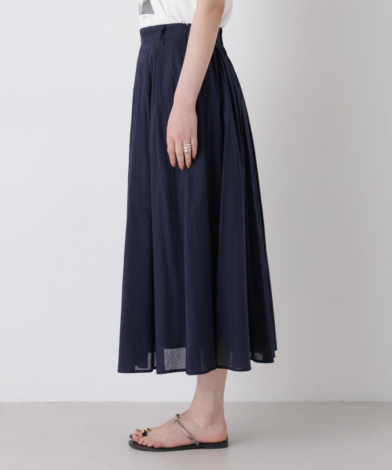 made in india タックフレアスカート(セットアップ可)