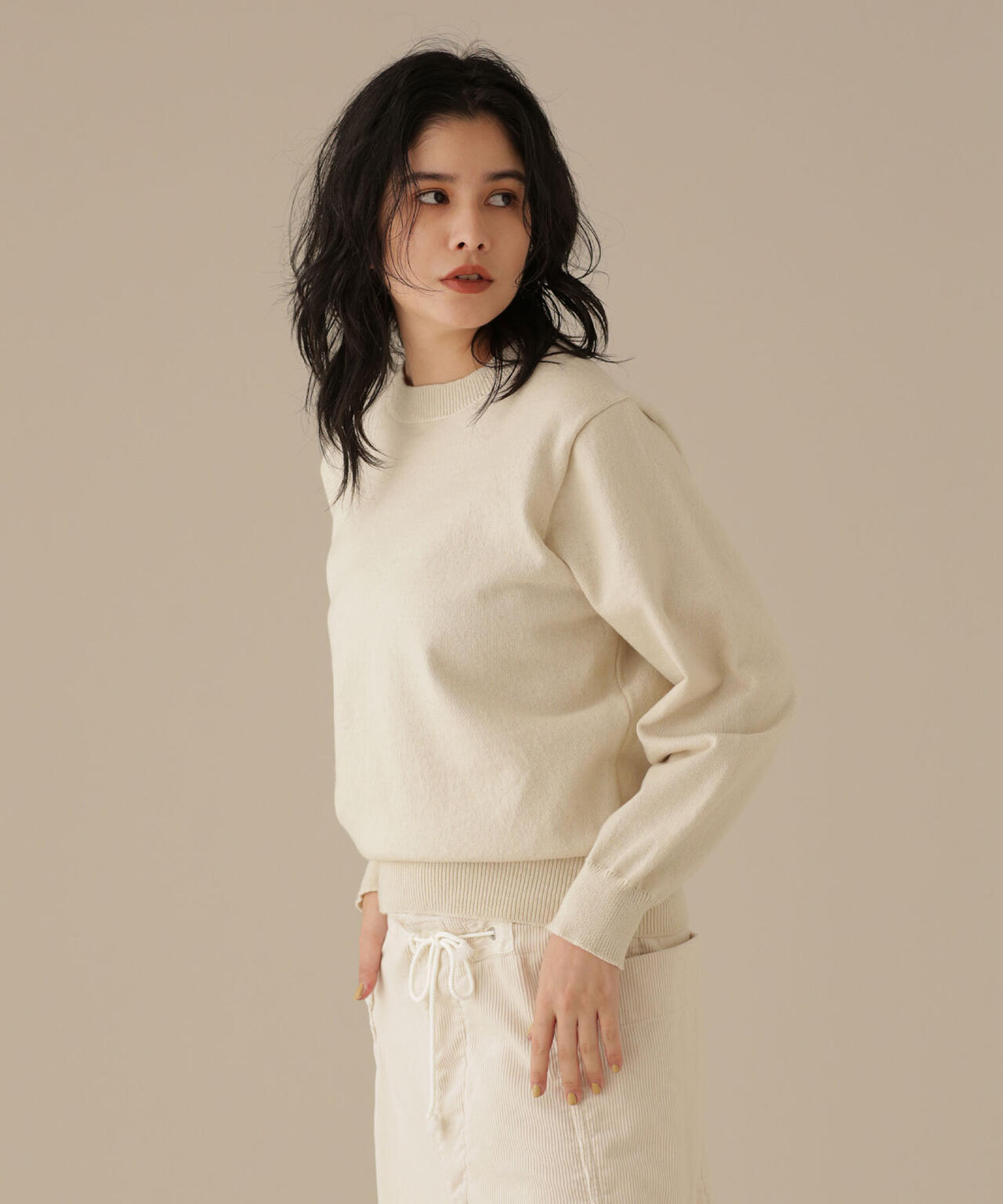 YONETOMI/別注 RIGID CASHMERE KNIT P/O