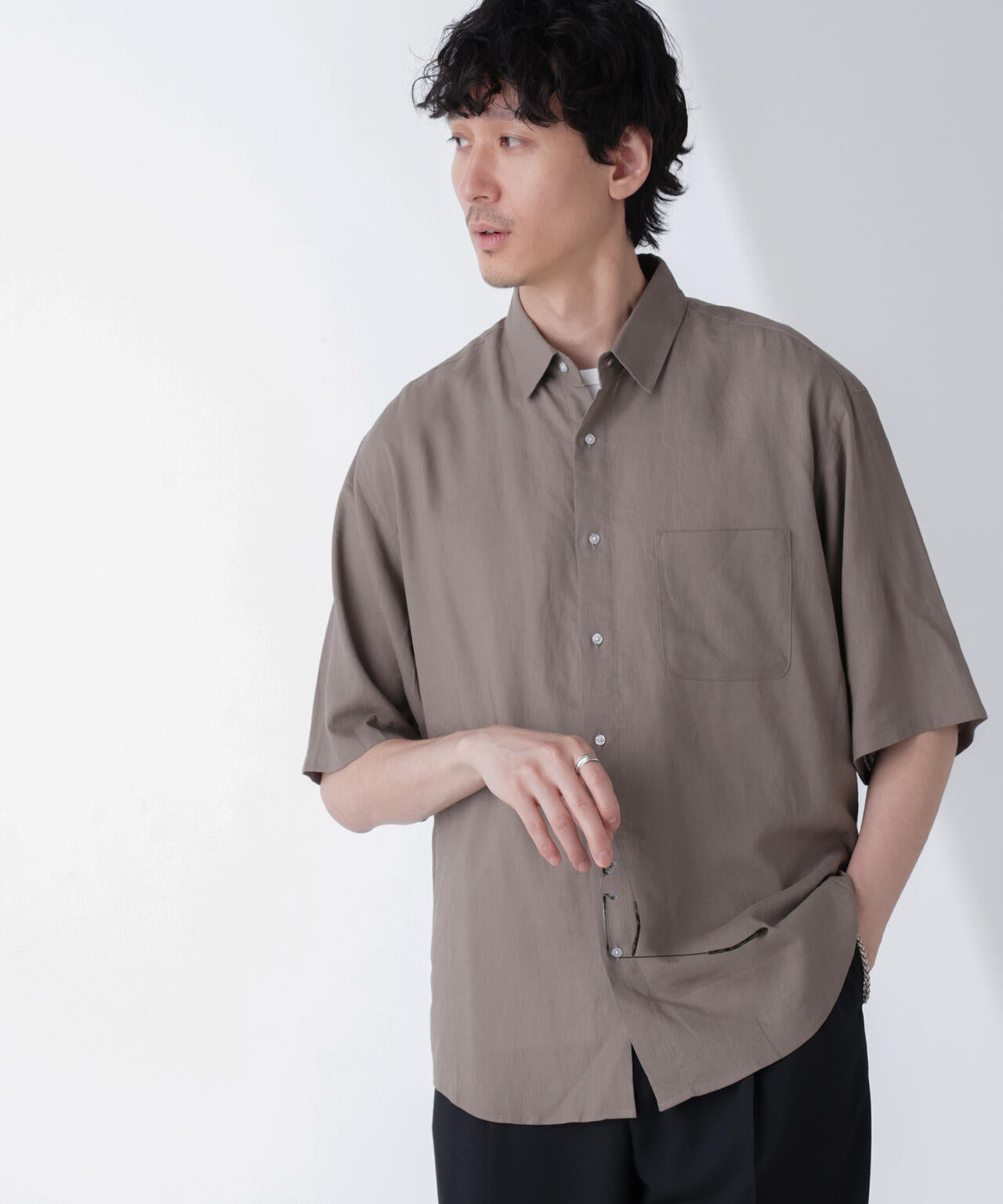 アンチスメルリネンシャツ 半袖