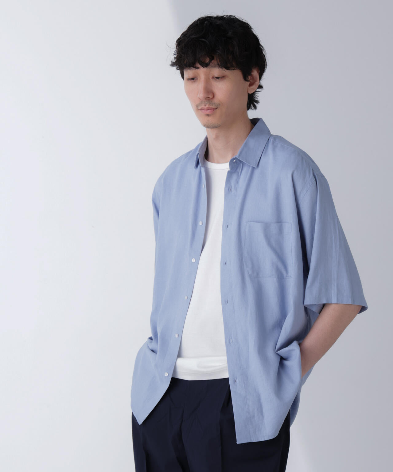 アンチスメルリネンシャツ 半袖