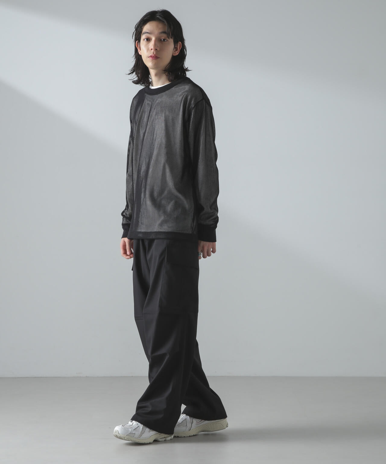 アンサンブルメッシュTシャツ 長袖
