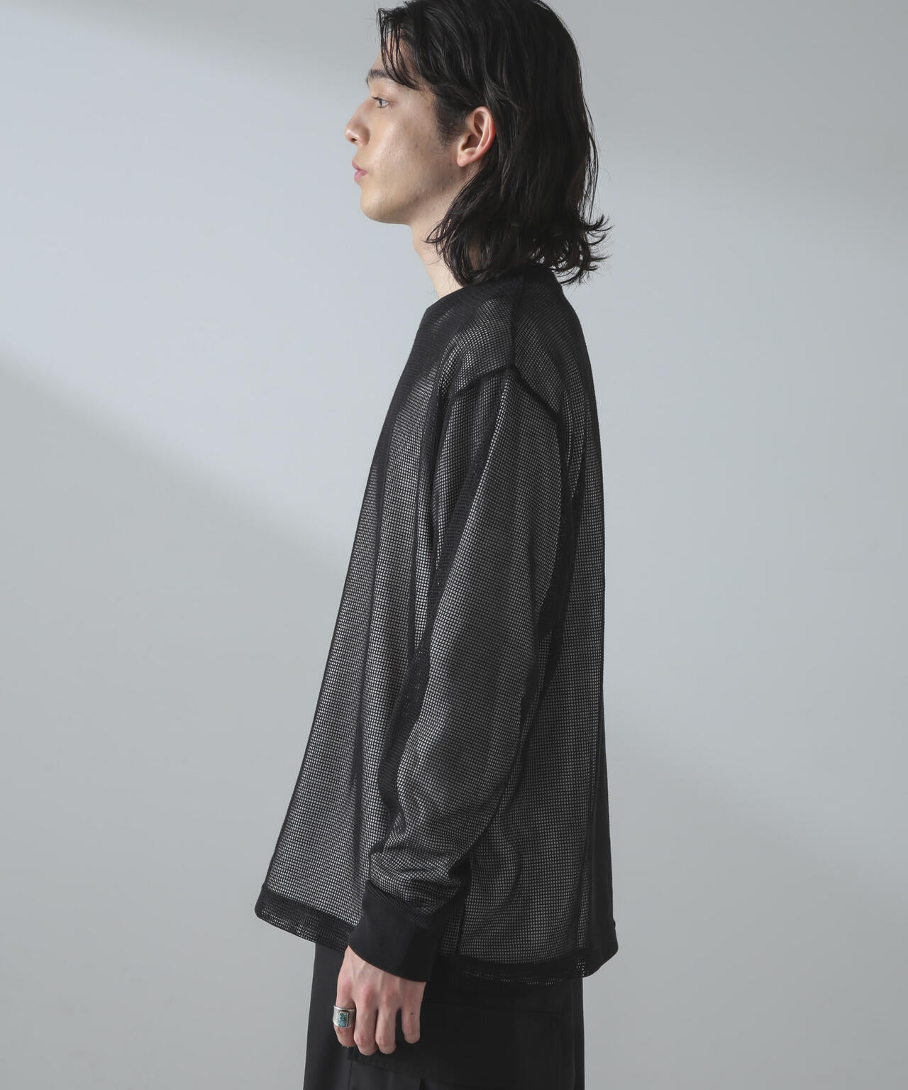 アンサンブルメッシュTシャツ 長袖