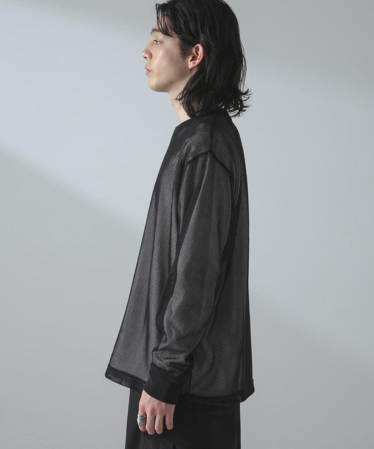 アンサンブルメッシュTシャツ 長袖