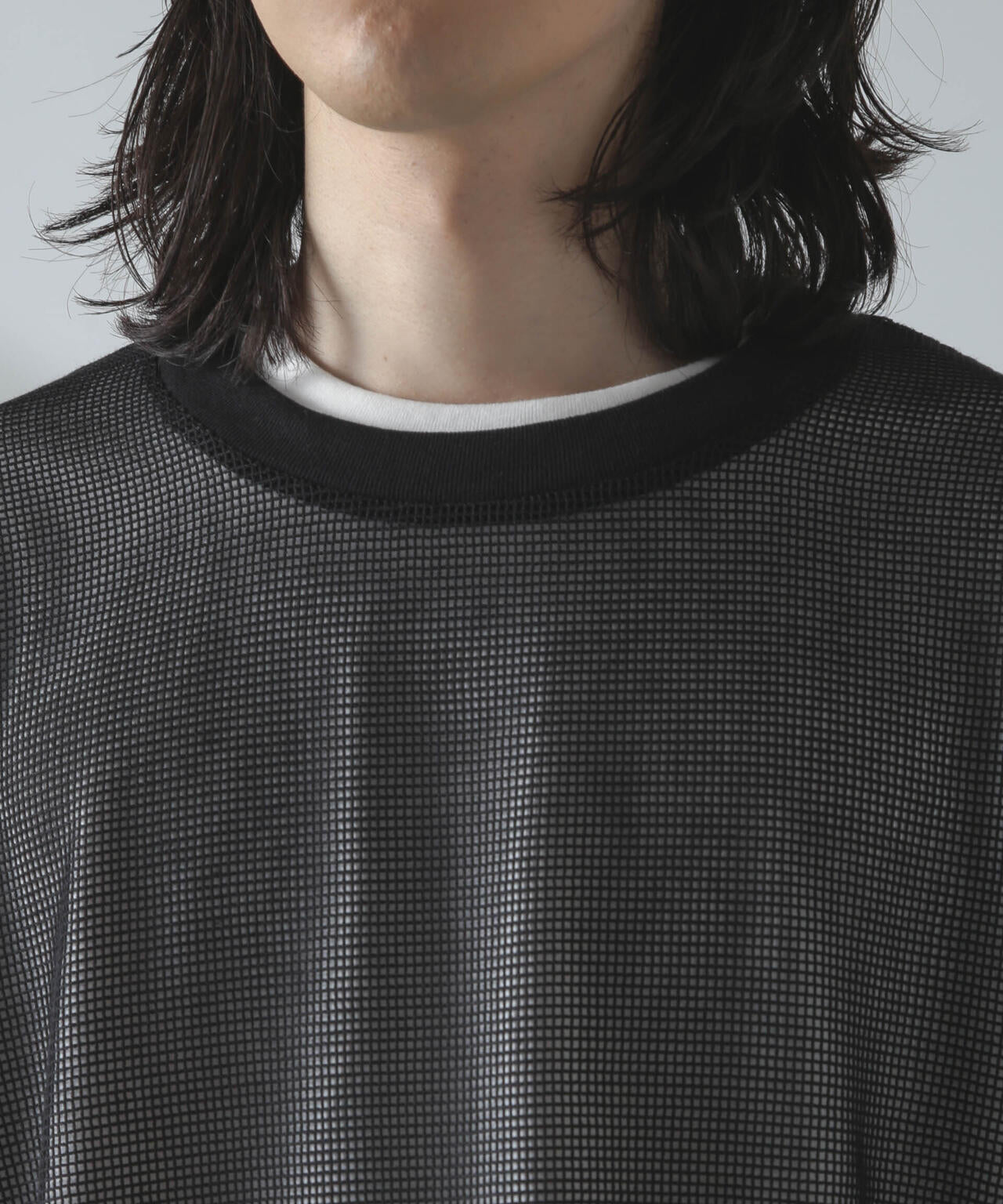 アンサンブルメッシュTシャツ 長袖