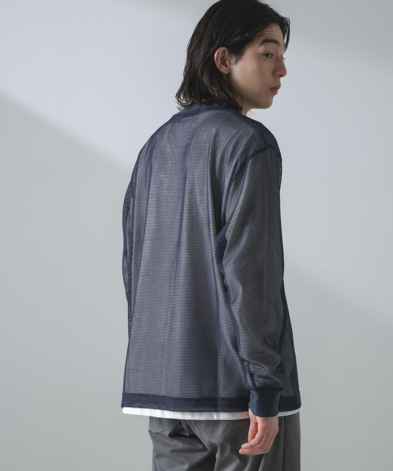 アンサンブルメッシュTシャツ 長袖