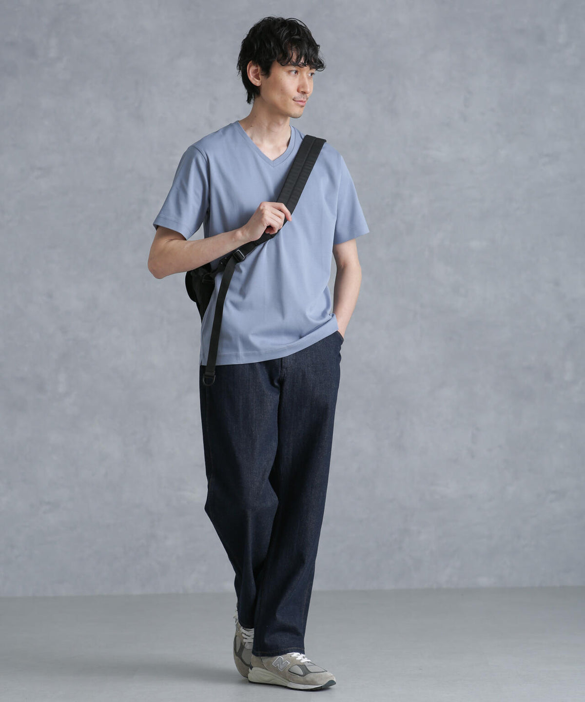 アンチスメル VネックTシャツ 半袖